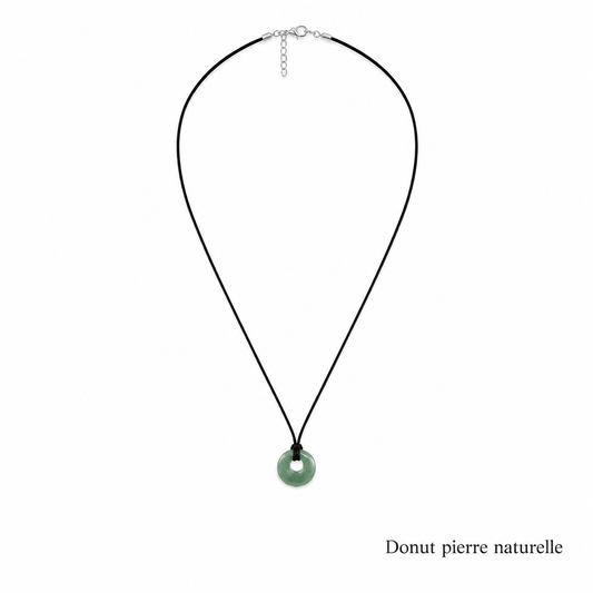 Collier donut pierre naturelle