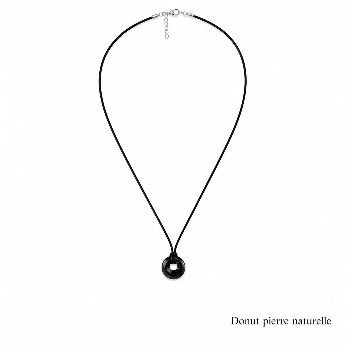 Collier donut pierre naturelle