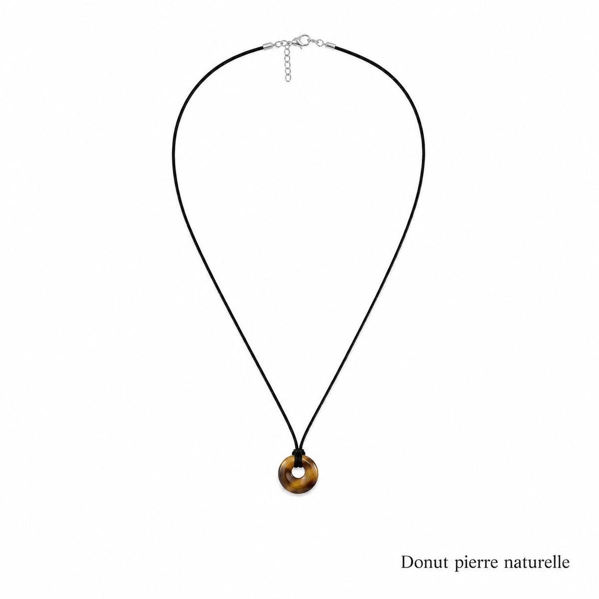 Collier donut pierre naturelle