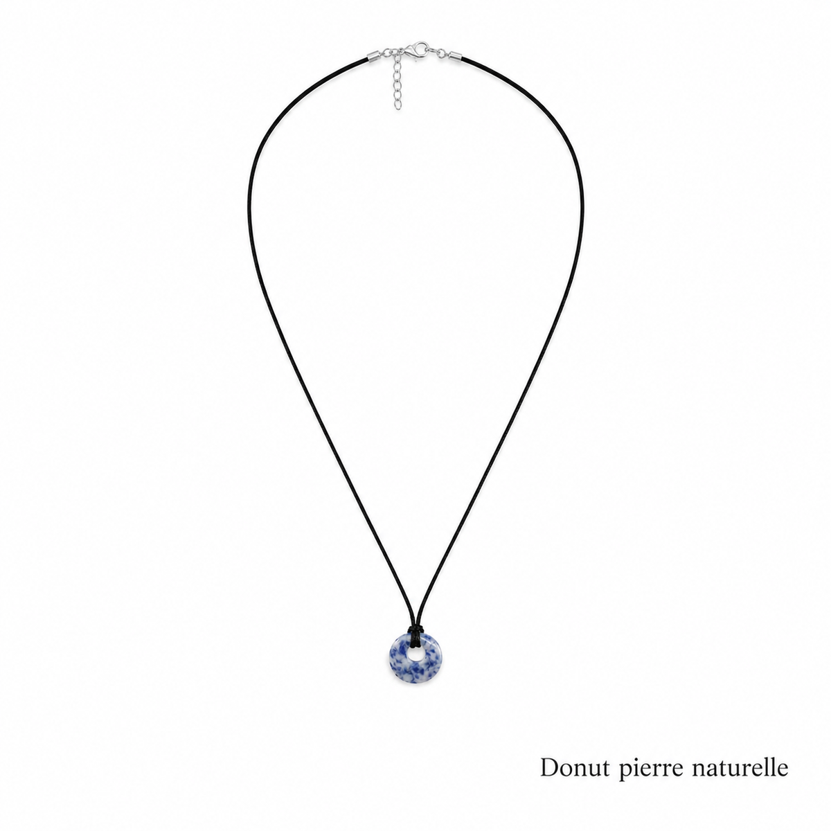 Collier donut pierre naturelle