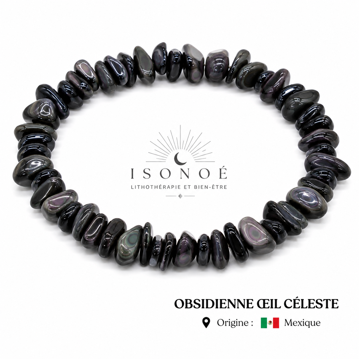 Bracelet Obsidienne Oeil Céleste