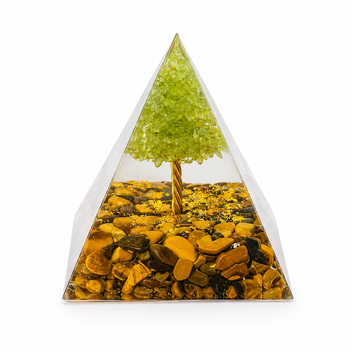 Pyramide d'orgonite 7 chakras