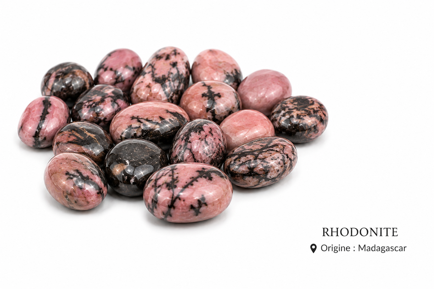 Rhodonite pierre roulée