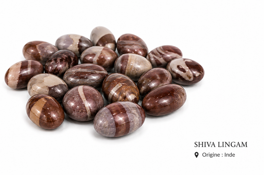Shiva Lingam pierre roulée